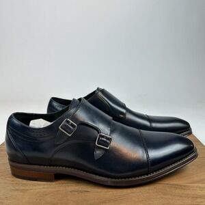 New Mens Stacy Adams Bayne Slip On Leather Black Shoes Dress Shoes Size 15 D